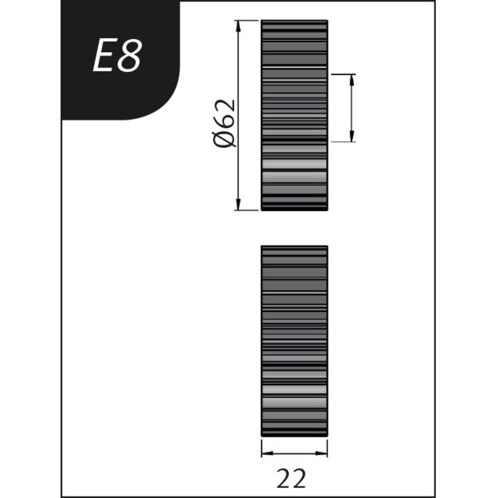 Rolki gnące Metallkraft Typ E8, Ø 62 x 26 x 22 mm 1