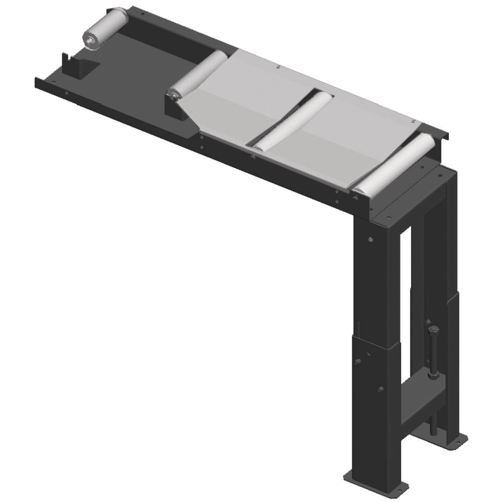 Przenośnik rolkowy przyłączeniowy Metallkraft 1000 x 290 mm, strona wykotowa 1