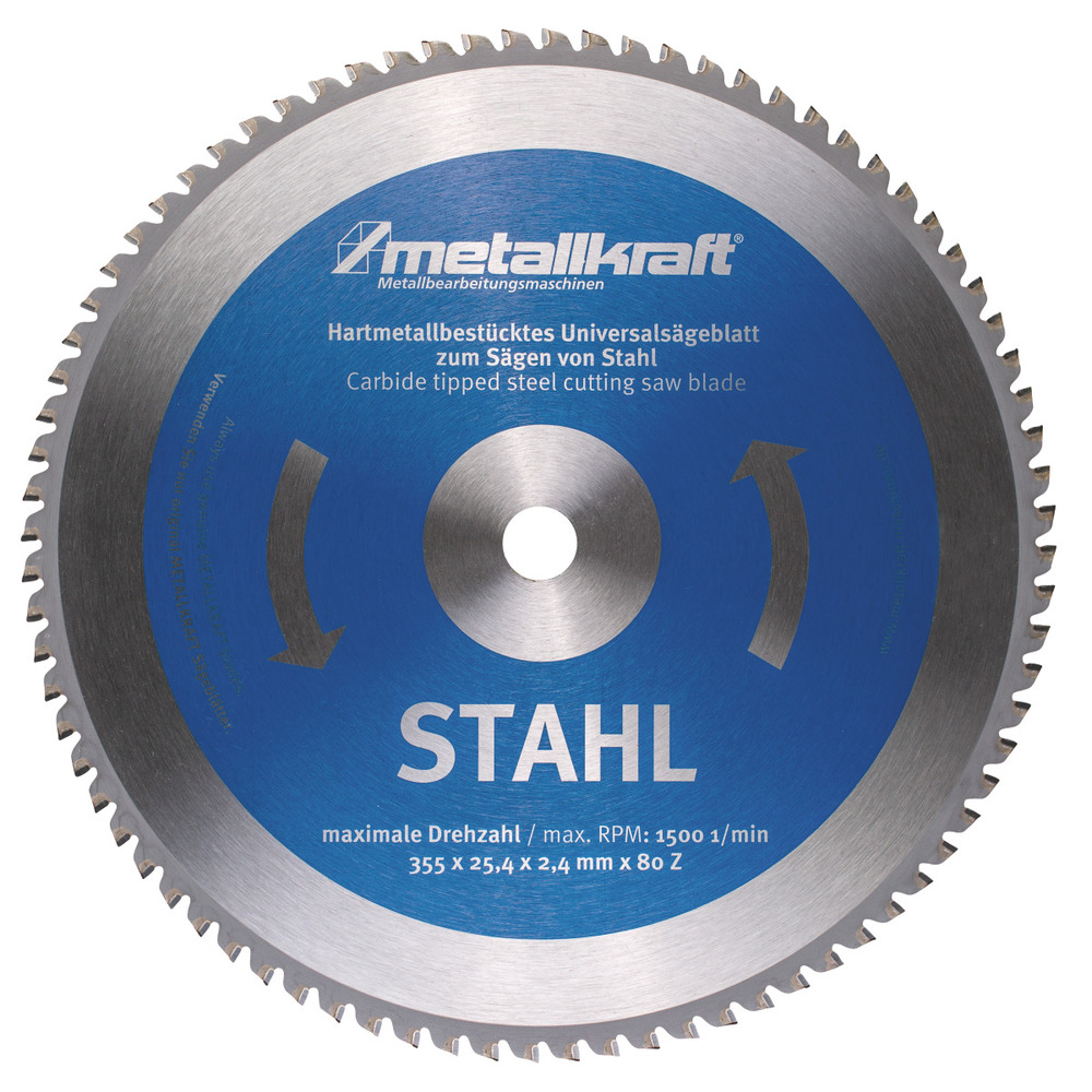 Tarcza piły do stali Metallkraft Ø 355 x 2,4 x 25,4 mm Z80 1
