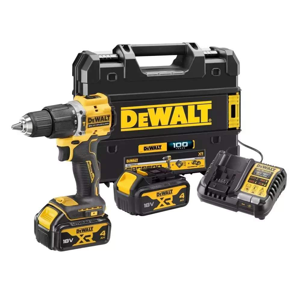 Wiertarko-wkrętarka udarowa 68Nm 18V XR + 2x4Ah + walizka + ładowarka DCD100YM2T 1
