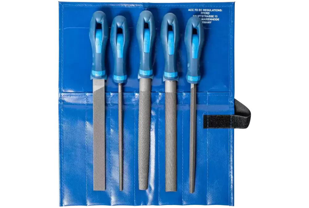 Zestaw pilników warsztatowych/tarników 5-cz. w zwijanym etui 200 mm do obróbki zgrubnej, zdzierania 1