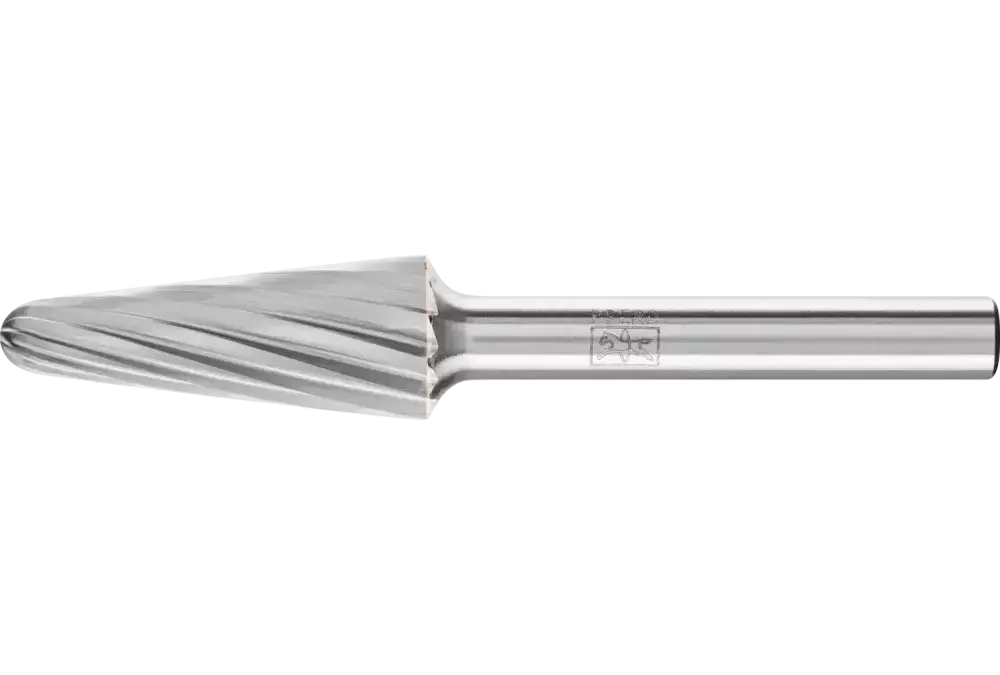 Trzpień frezarski ze stopów twardych kształt stożkowy KEL Ø 12 × 30 mm trzpień Ø 6 mm Z1 uniwersalne grube 1