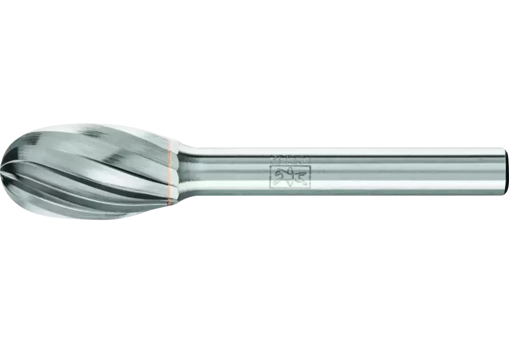 Trzpień frezarski ze stopów twardych kształt kropli TRE Ø 12 × 20 mm trzpień Ø 6 mm Z1 uniwersalne grube 1