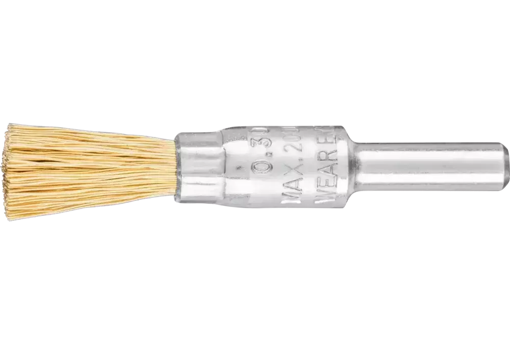 Niepleciona szczotka-pędzelek PBU Ø10 mm trzpień Ø6 mm drut mosiężny Ø0,30 1