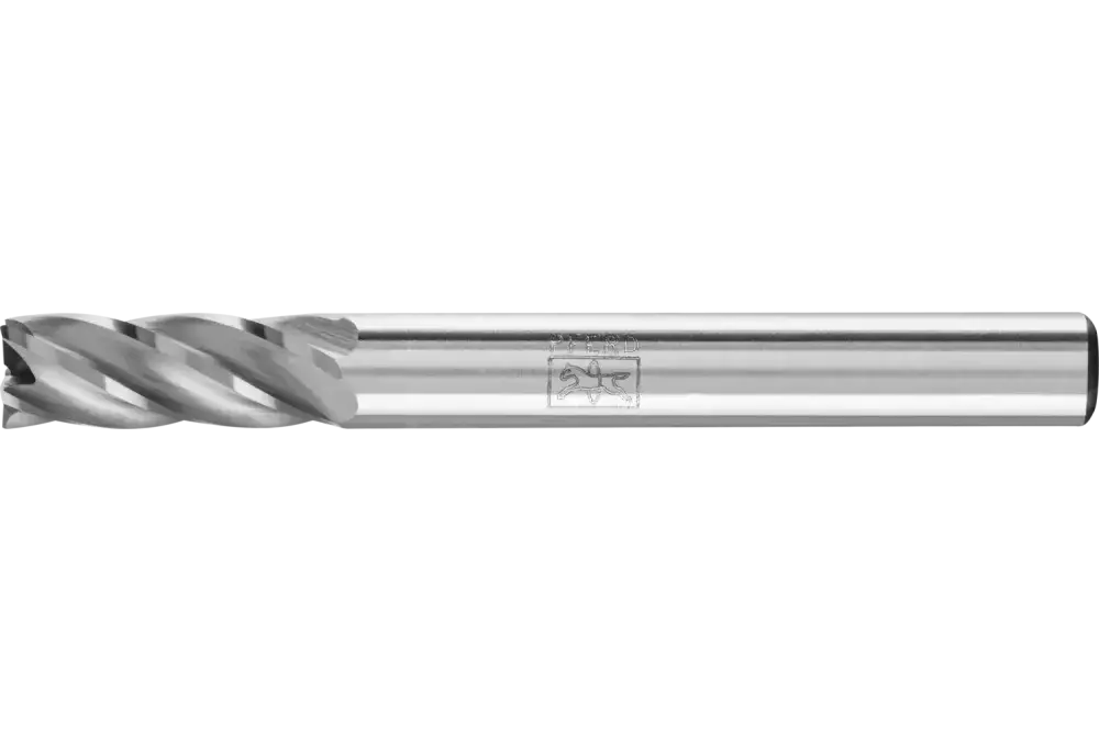 Wysokowydajny trzpień frezarski ze stopów twardych ALU walcowy ZYAS z uzębieniem czołowym Ø 06 × 16 mm trzpień Ø 6 mm do alu/met 1