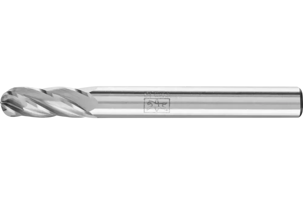 Wysokowydajny trzpień frezarski ze stopów twardych ALU kulisto-walcowy WRC Ø 06 x 16 mm, trzonek Ø 6 mm do aluminium / metalu 1