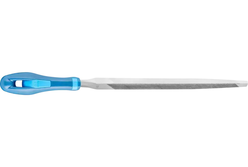 Pilnik do ostrzenia pił z uchwytem – trójkątny zwykły 150 mm nacięcie 2 uniwersalny do ostrzenia 1