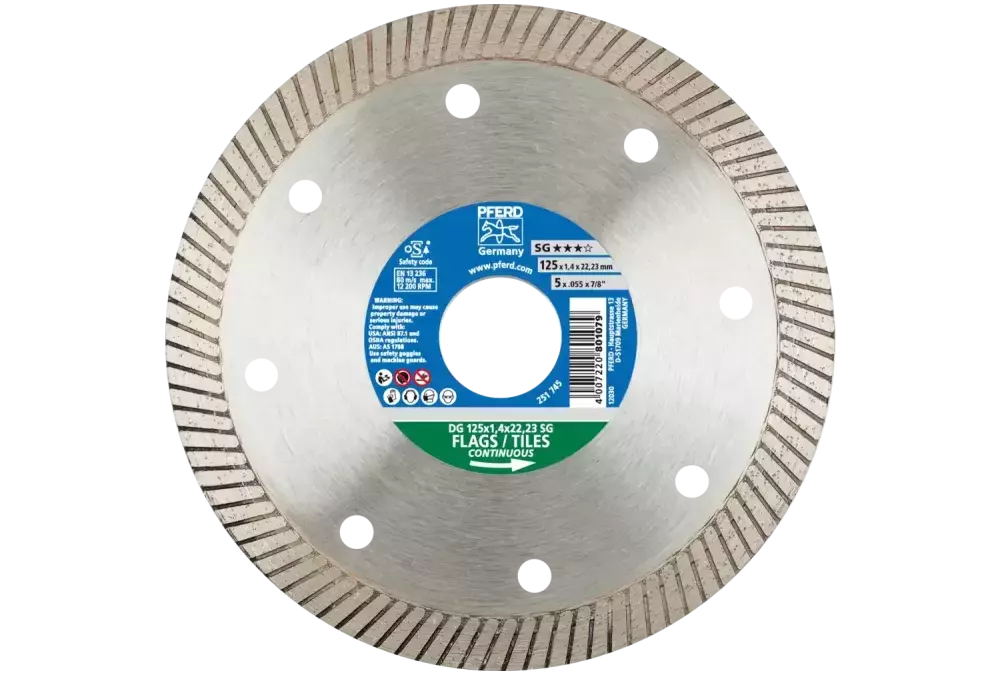 Diamentowa ściernica do przecinania DG FL 125 × 1,4 × 22,23 mm SG do cięcia glazury, wysoka jakość cięcia 1