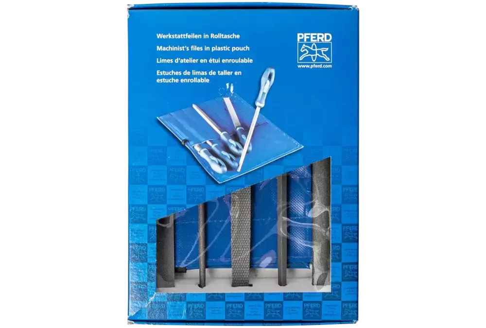 Zestaw pilników warsztatowych/tarników 5-cz. w zwijanym etui 200 mm do obróbki zgrubnej 1