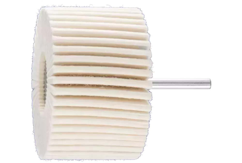 Twarde filcowe ściernice lamelowe FLS Ø 80 × 50 mm trzpień Ø 6 mm do uniwersalnych prac polerskich 1