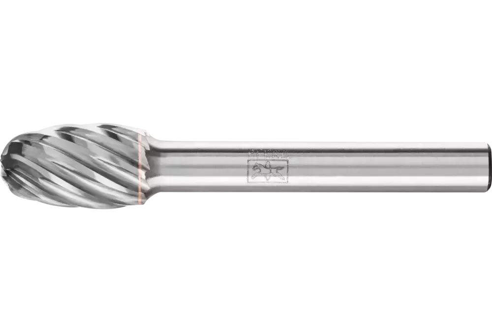 Wysokowydajny trzpień frezarski ze stopów twardych INOX kształt kropli TRE Ø 10 × 16 mm trzpień Ø 6 mm do stali nierdzewnej 1
