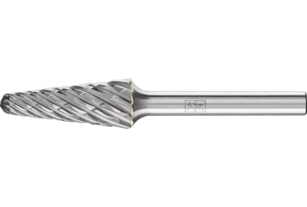 Wysokowydajny trzpień frezarski ze stopów twardych CAST kształt stożkowy KEL Ø 12 × 30 mm trzpień Ø 6 mm do żeliwa 1