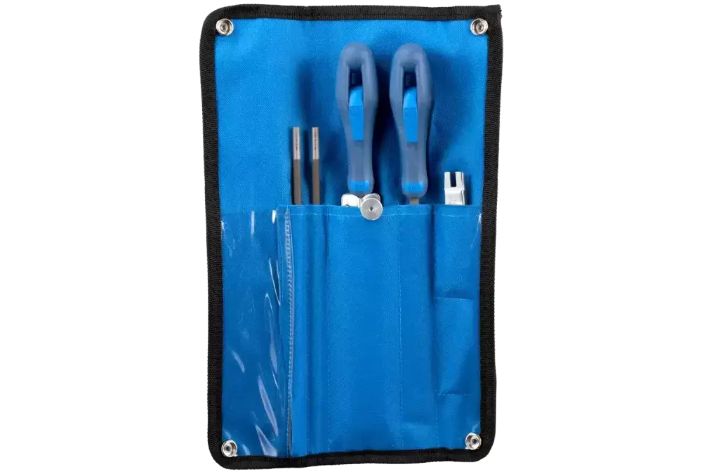 Zestaw do ostrzenia pił łańcuchowych 5,5 mm 5/32" do podziałki łańcucha 3/8", 404" w zwijanym etui 1