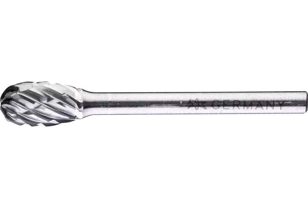 Wysokowydajny trzpień frezarski ze stopów twardych ALLROUND kształt kropli TRE Ø06 × 10 mm trzpień Ø3 mm uniwersalne grube 1