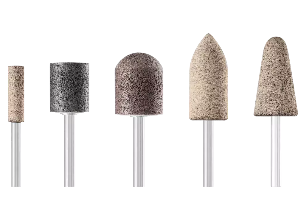 Zestaw ściernic trzpieniowych INOX 5-cz. trzpień Ø 6 mm A30/46/60 do stali nierdzewnej 1