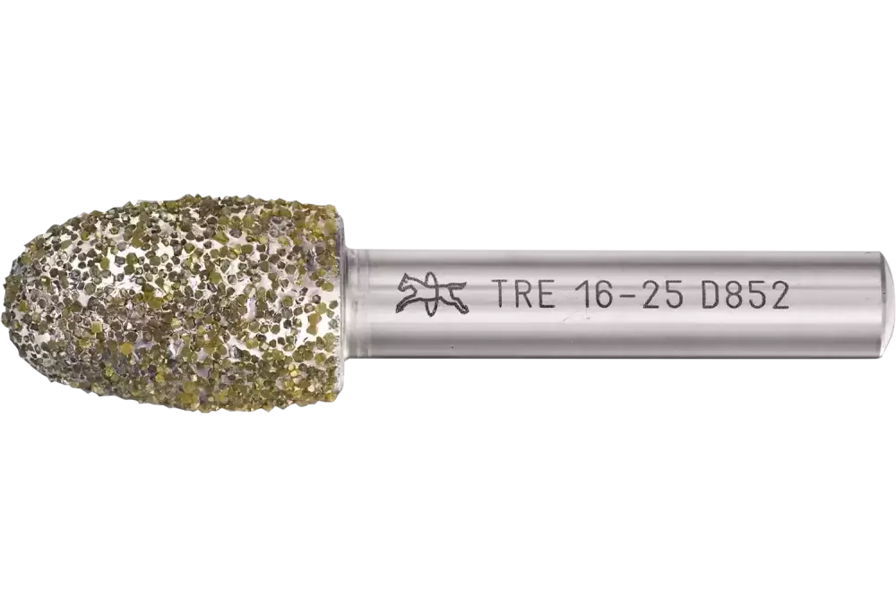 Diamentowa ściernica trzpieniowa o kształcie kropli 16 × 25 × 8 mm D852 do szlifowania żeliwa szarego i sferoidalnego 1