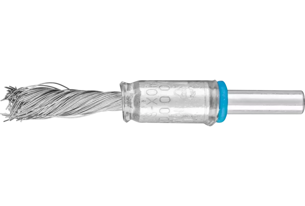 Pleciona szczotka-pędzelek SINGLETWIST PBGS Ø10 mm trzpień Ø6 mm drut ze stali nierdzewnej Ø0,20 1