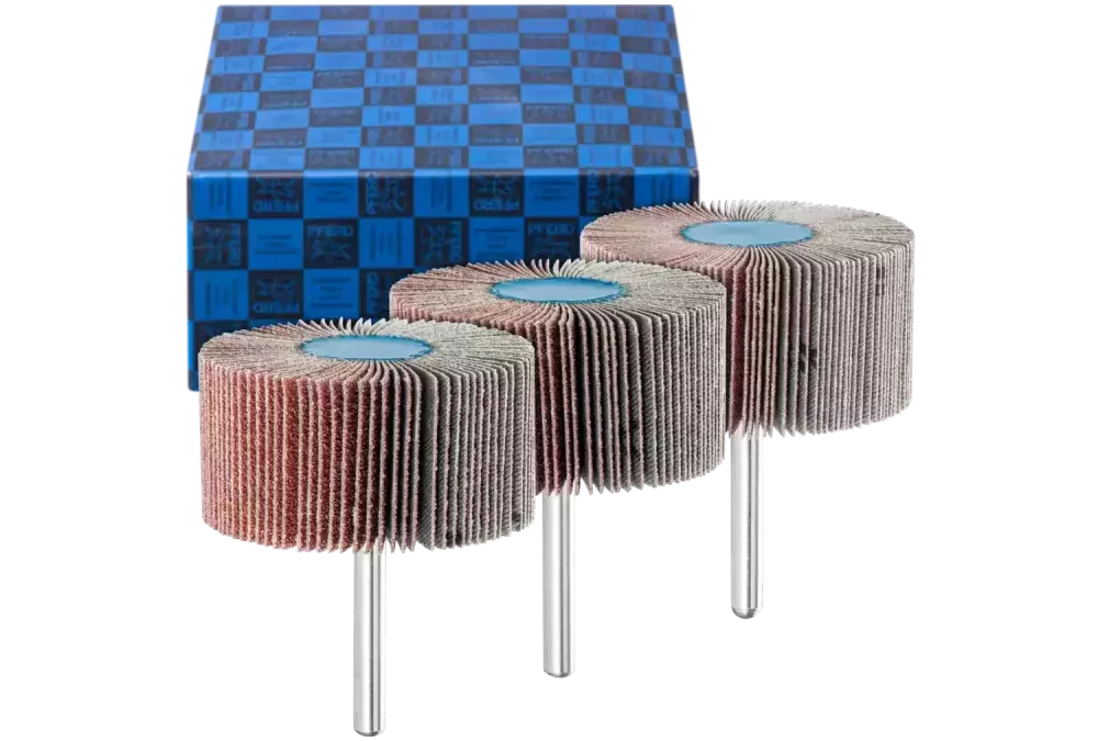 Zestaw ściernic wachlarzowych 3-częściowy Korund Ø 60 × 30 mm, trzpień Ø 6 mm A60, 80, 120 1