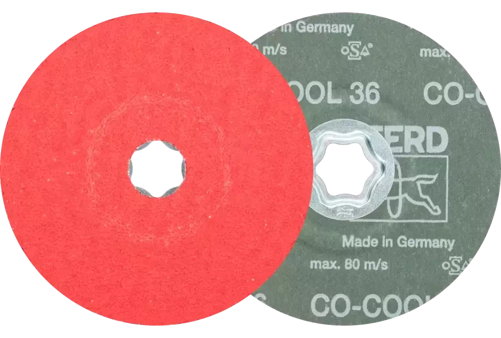 Tarcza fibrowa z ziarnem ceramicznym COMBICLICK Ø 125 mm CO-COOL36 do stali szlachetnej 1
