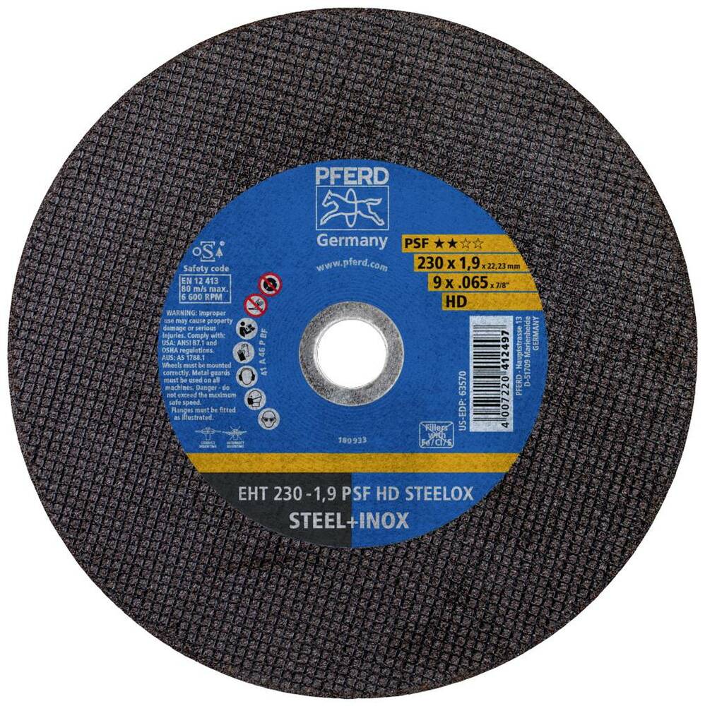 Tarcza do cięcia metalu 230x1,9x22,23 PSF STEELOX płaska Pferd 61728327 1
