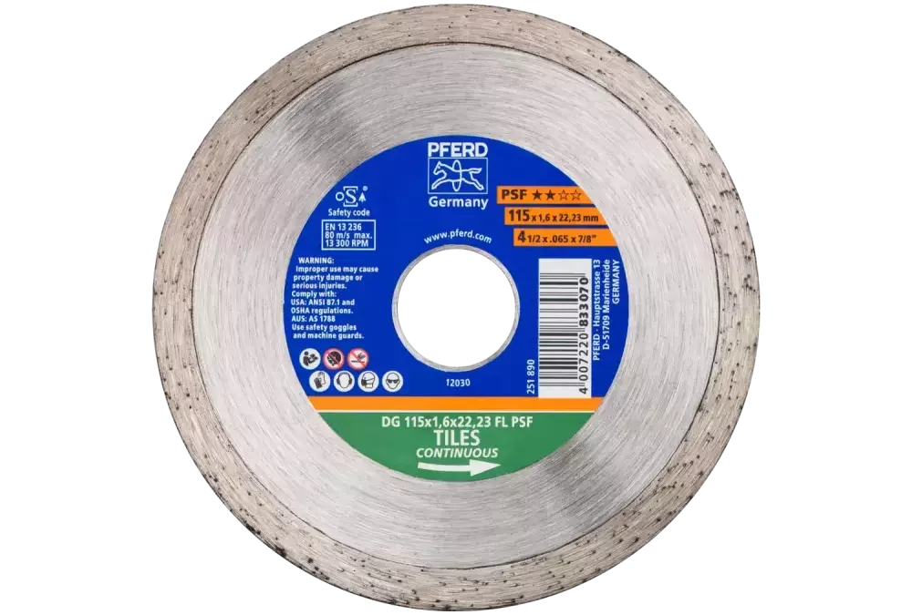 Diamentowa ściernica do przecinania DG FL 115 x 1,6 x 22,23 mm PSF do cięcia glazury, wysoka jakość cięcia 1