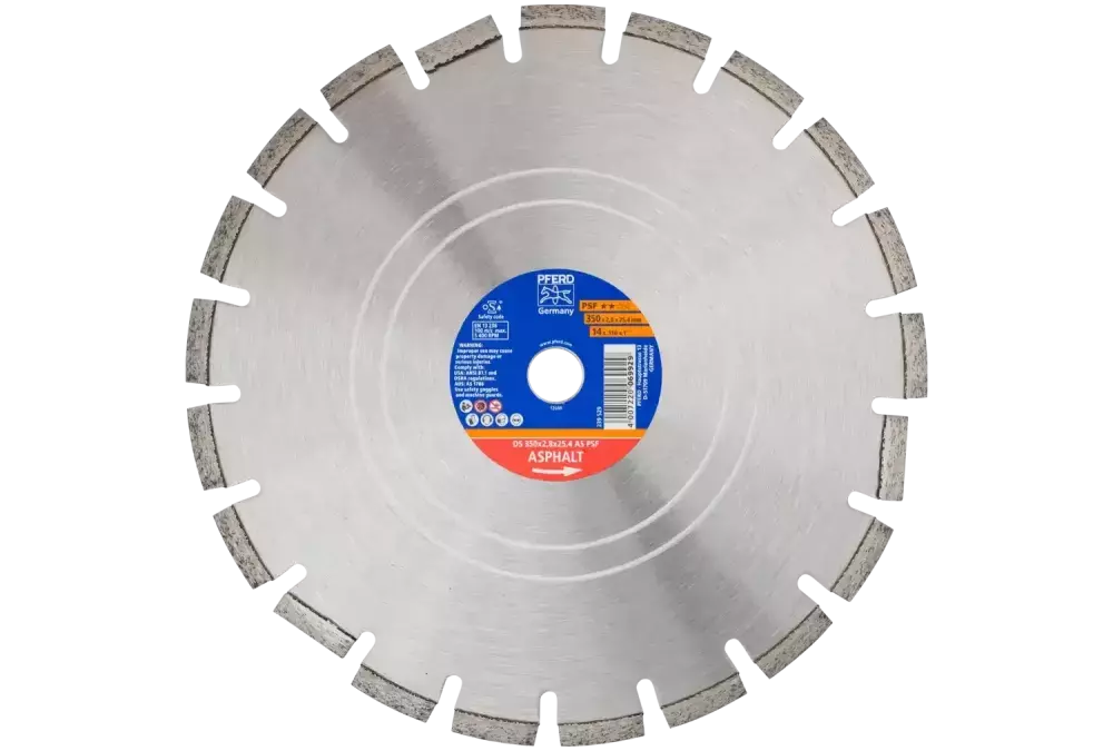 Diamentowa ściernica do przecinania DS 350 x 2,8 25,4 mm PSF do szybkiego cięcia asfaltu 1