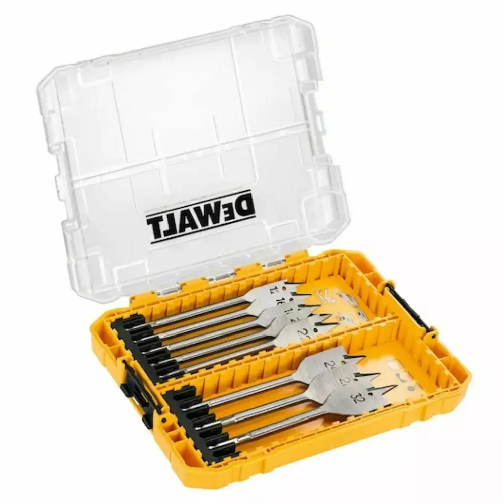 Komplet 8 szt. wierteł płaskich do drewna 12-32 mm DeWalt DT70750 1