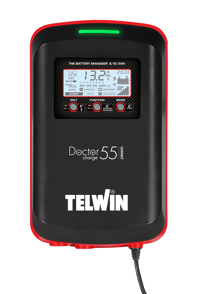 Prostownik z Pulse Tronic do akumulatorów WET, GEL, AGM, Lithium, MF DOCTOR CHARGE 55 CONNECT 230V 6V/12V/24V 1