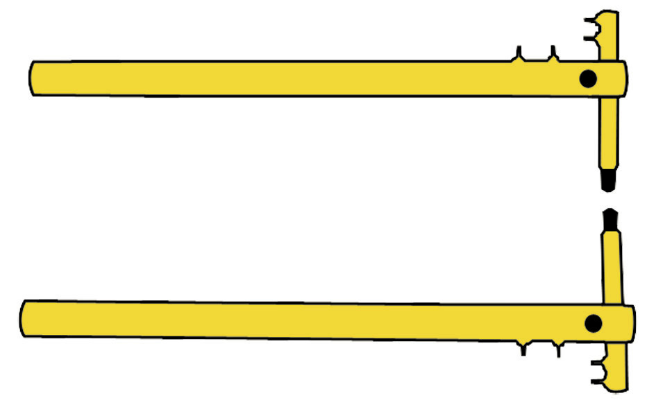 Komplet ramion i elektrod L=700 PTE/PCP XP3 1