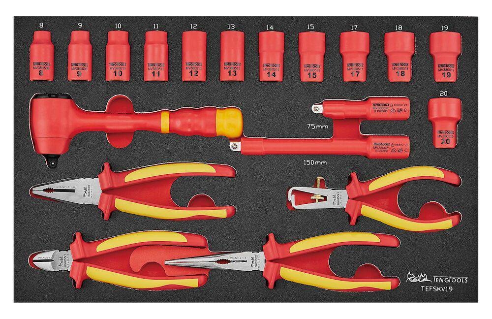 Zestaw narzędzi VDE 1000V Teng Tools TEFSKV19 1