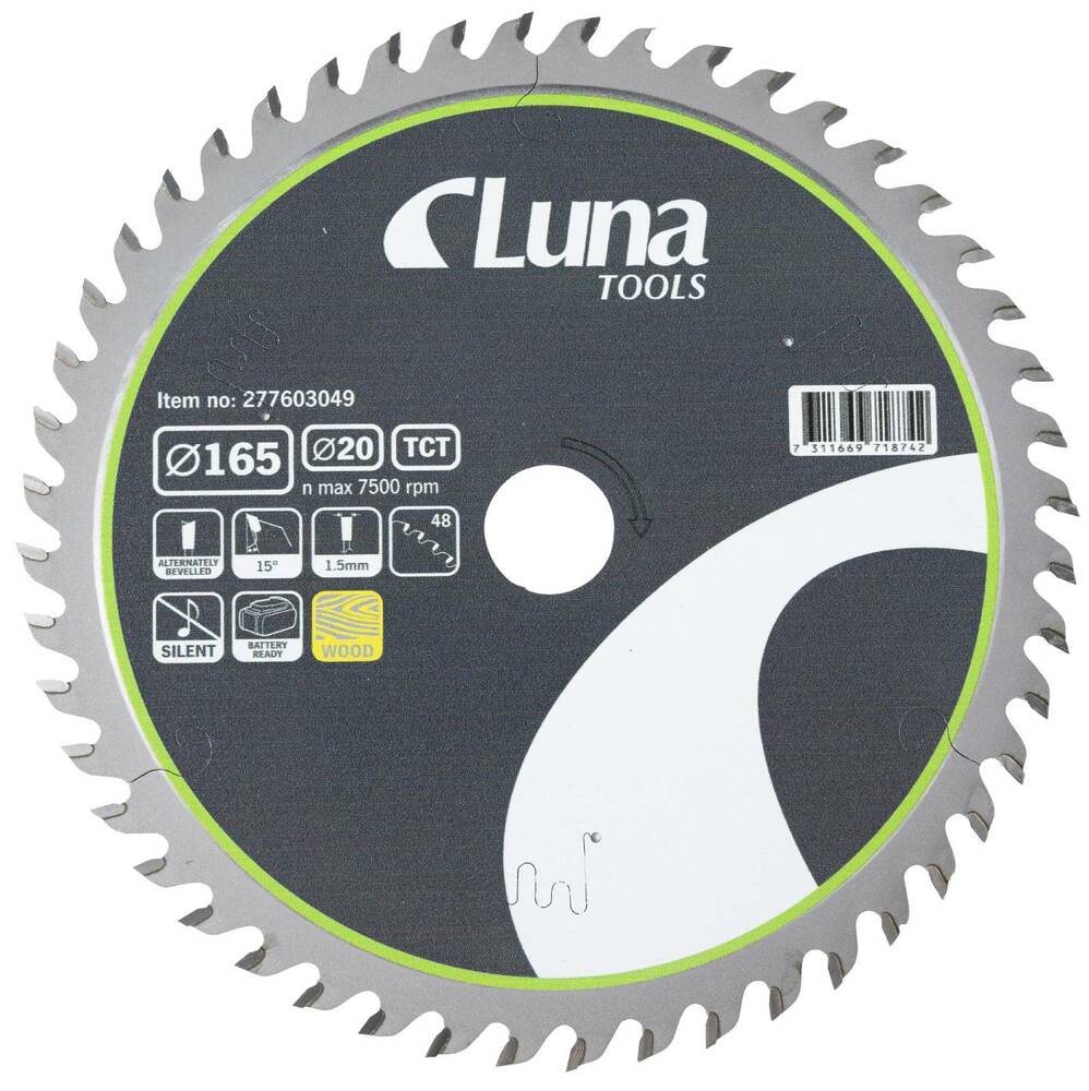Piła tarczowa Luna Extra Thin 165x20 Z48 1