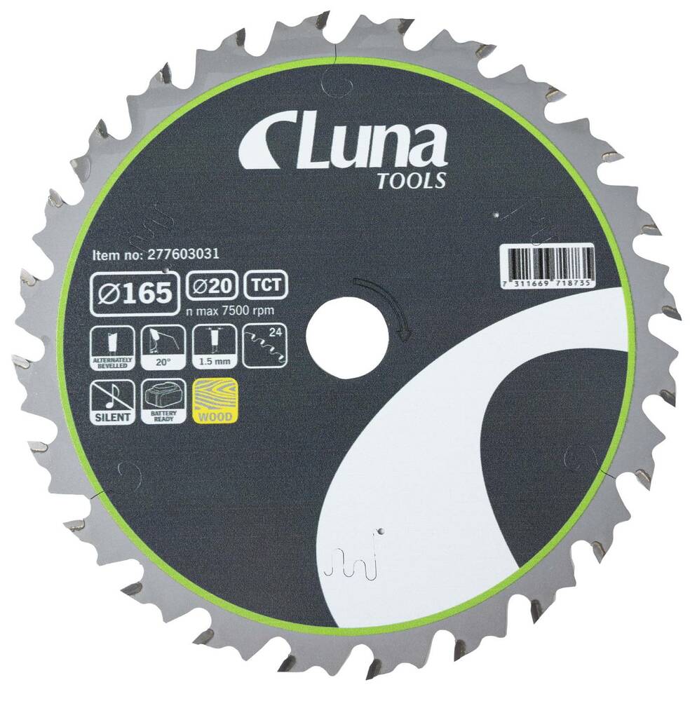 Piła tarczowa Luna Extra Thin 165x20 Z24 1