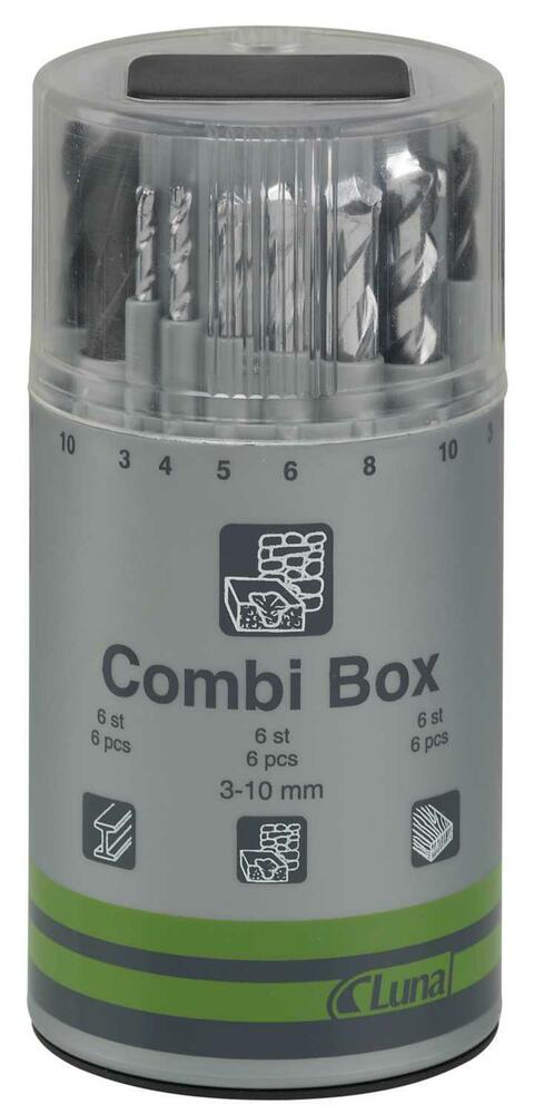 Zestaw wierteł 3-10mm COMBI-BOX (18 szt) 1