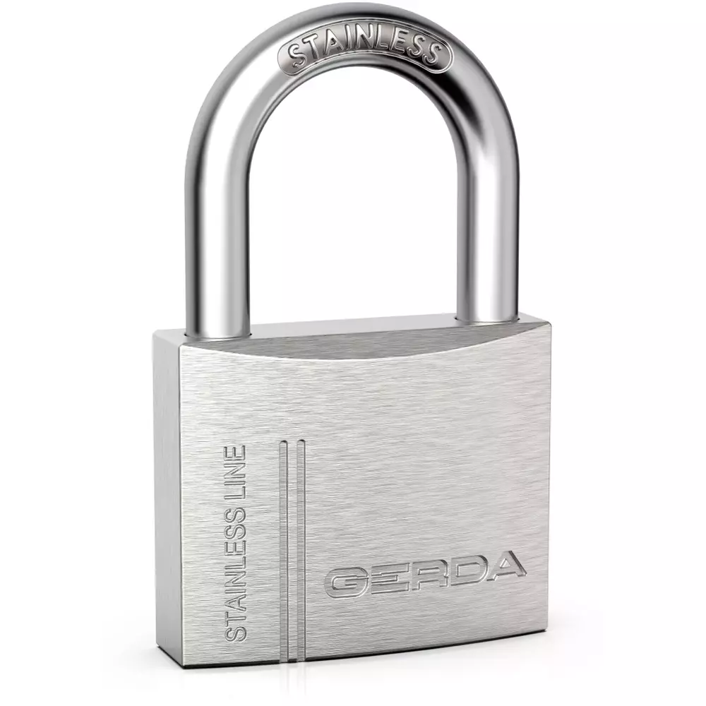 Kłódka pałąkowa ze stali nierdzewnej S50 STAINLESS LINE GERDA 1