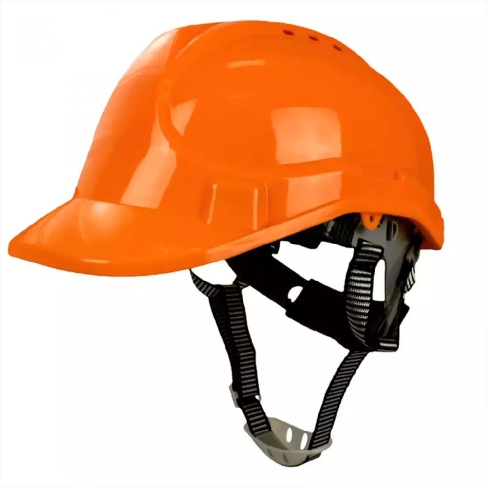 Przemysłowy hełm ochronny WALTER VENT 4-pkt pasek orange 1