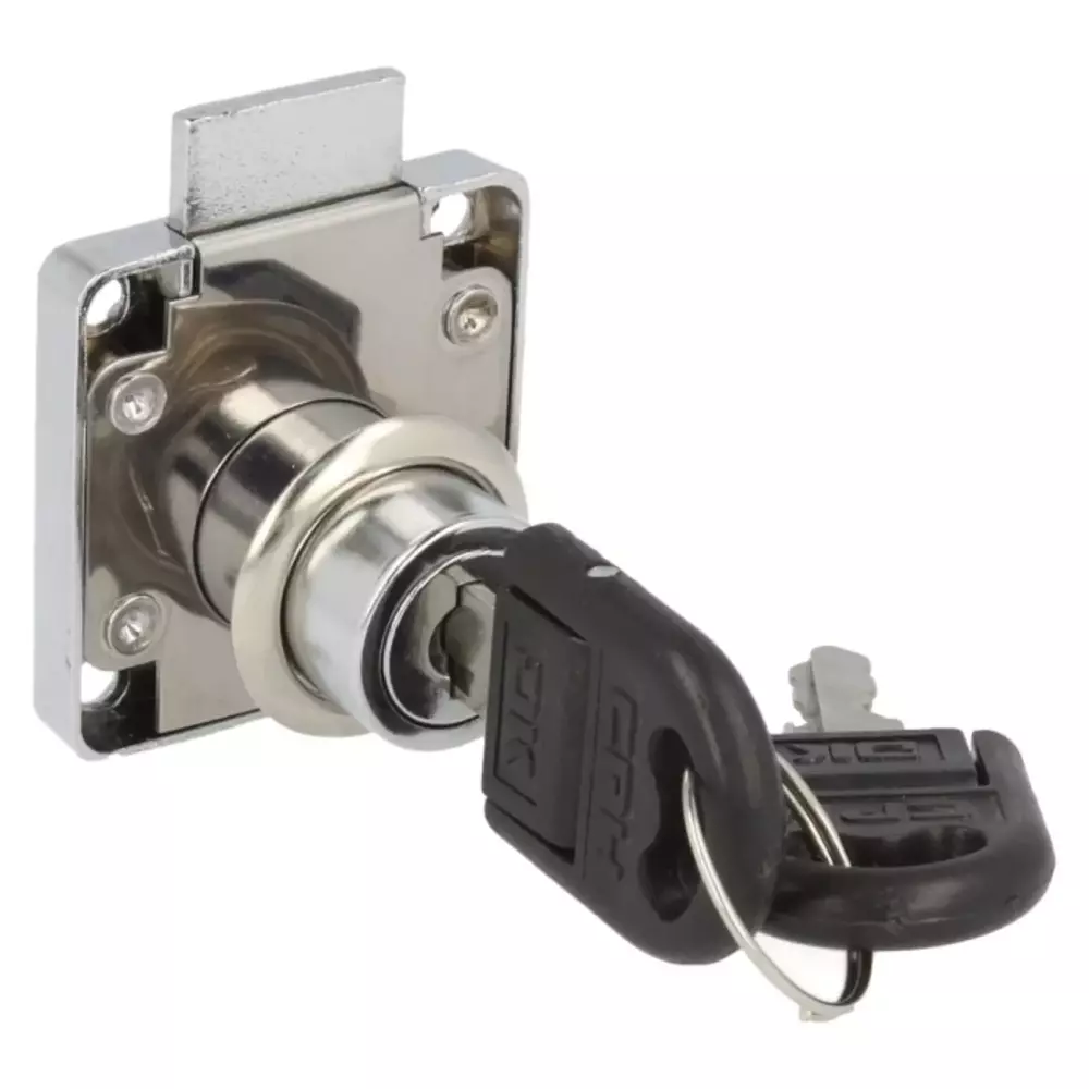 Zamek meblowy kwadratowy łamany klucz CPH X850 ø19x22mm HCK SISO-POL 1