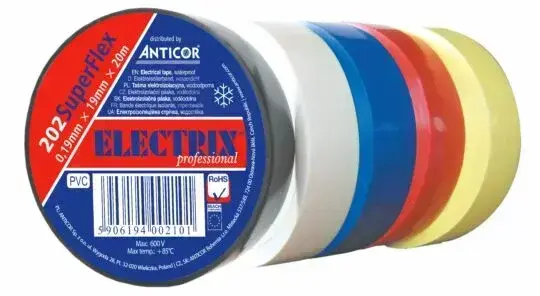 Taśma elektroizolacyjna PCW KOLOR SuperFlex 19x0,19mm/20m 1
