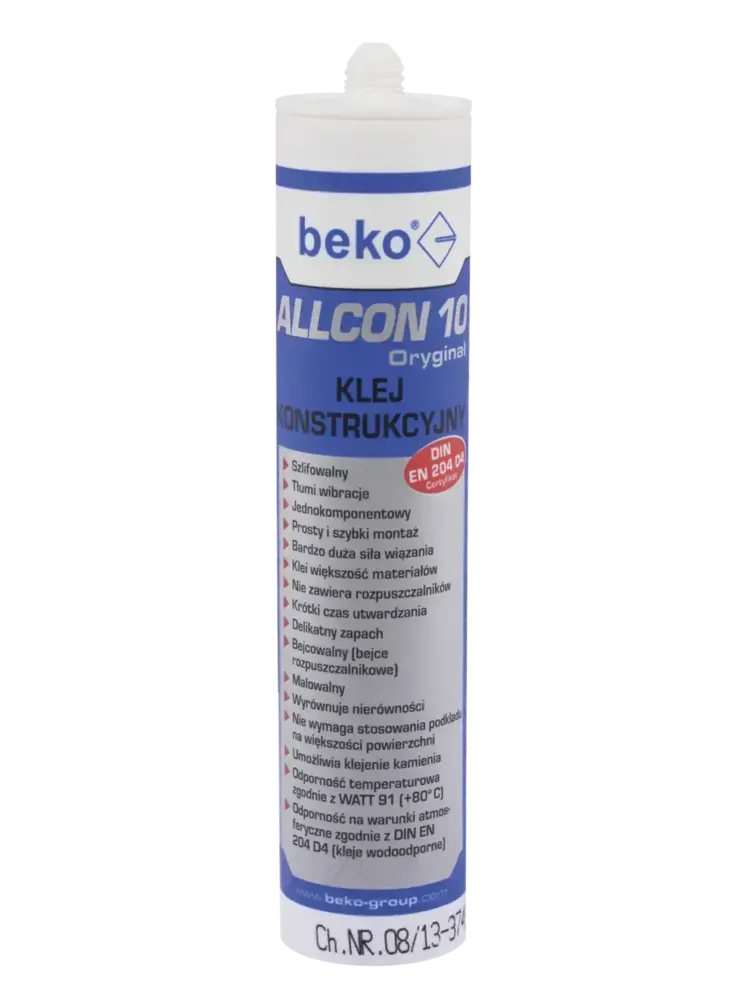Klej ALLKON 10 konstrukcyjny 310ml BEKO 1