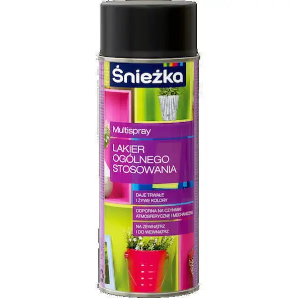 Lakier czarny połysk spray 400ml DECO 9005 1