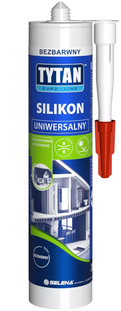 Silikon uniwersalny bezbarwny 280 ml Euro-Line TYTAN 1