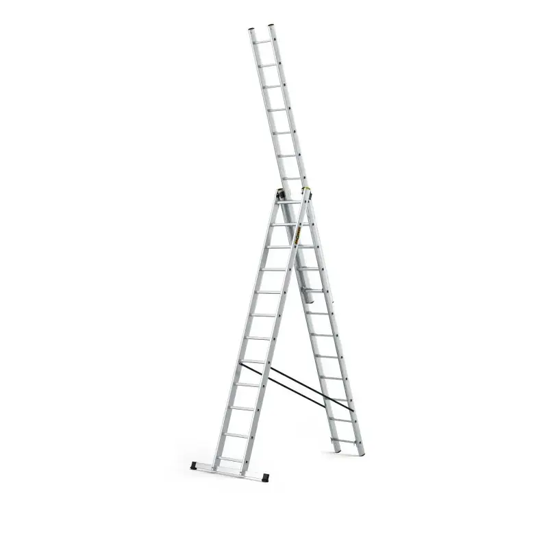 Drabina PRO aluminiowa 3-elementowa 3x12 szczebli 150 kg Drabest 1