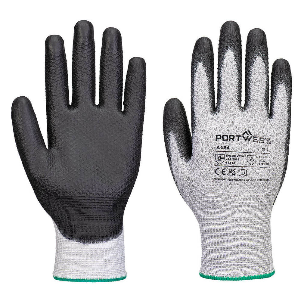 Rękawica Grip 13 PU Diamond Knit - 12 par, kolor szary/czarny, rozmiar M 1