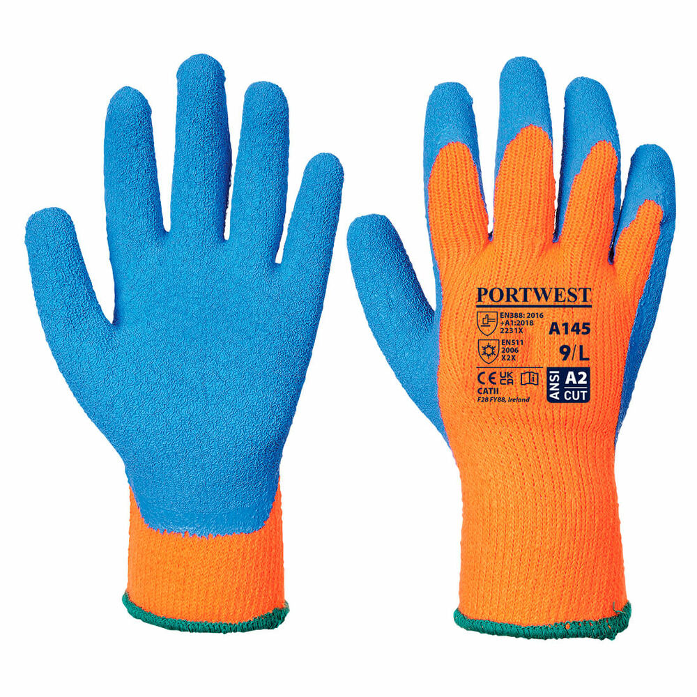 Rękawica ocieplana Cold Grip, kolor pomarańcz/niebie, rozmiar M 1