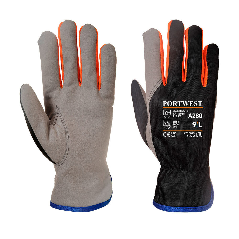 Rekawica Wintershield, kolor czarny/pomarańcz, rozmiar L 1