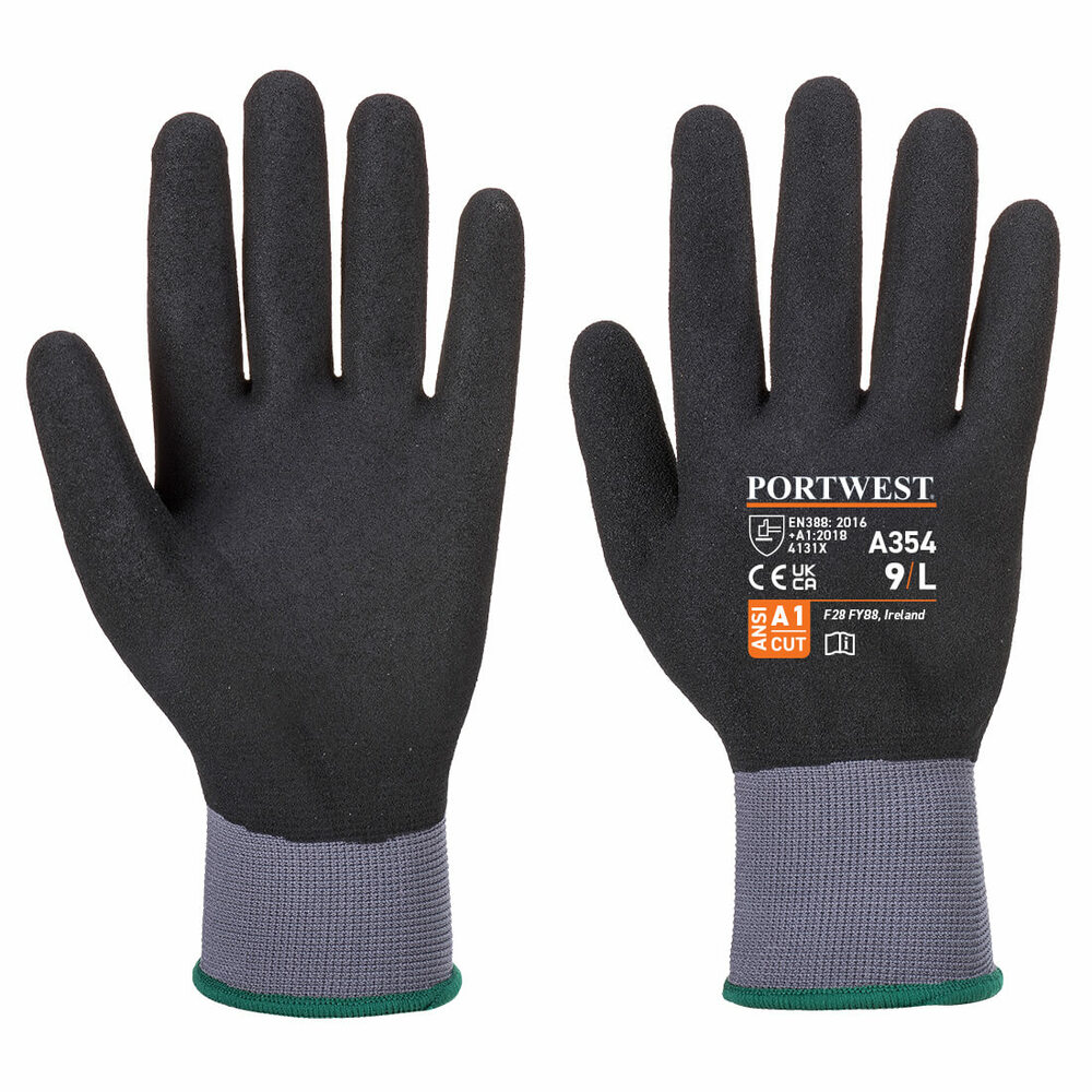 Rękawica DermiFlex Ultra Pro powlekana piaskowanym nitrylem, kolor czarny, rozmiar XL 1