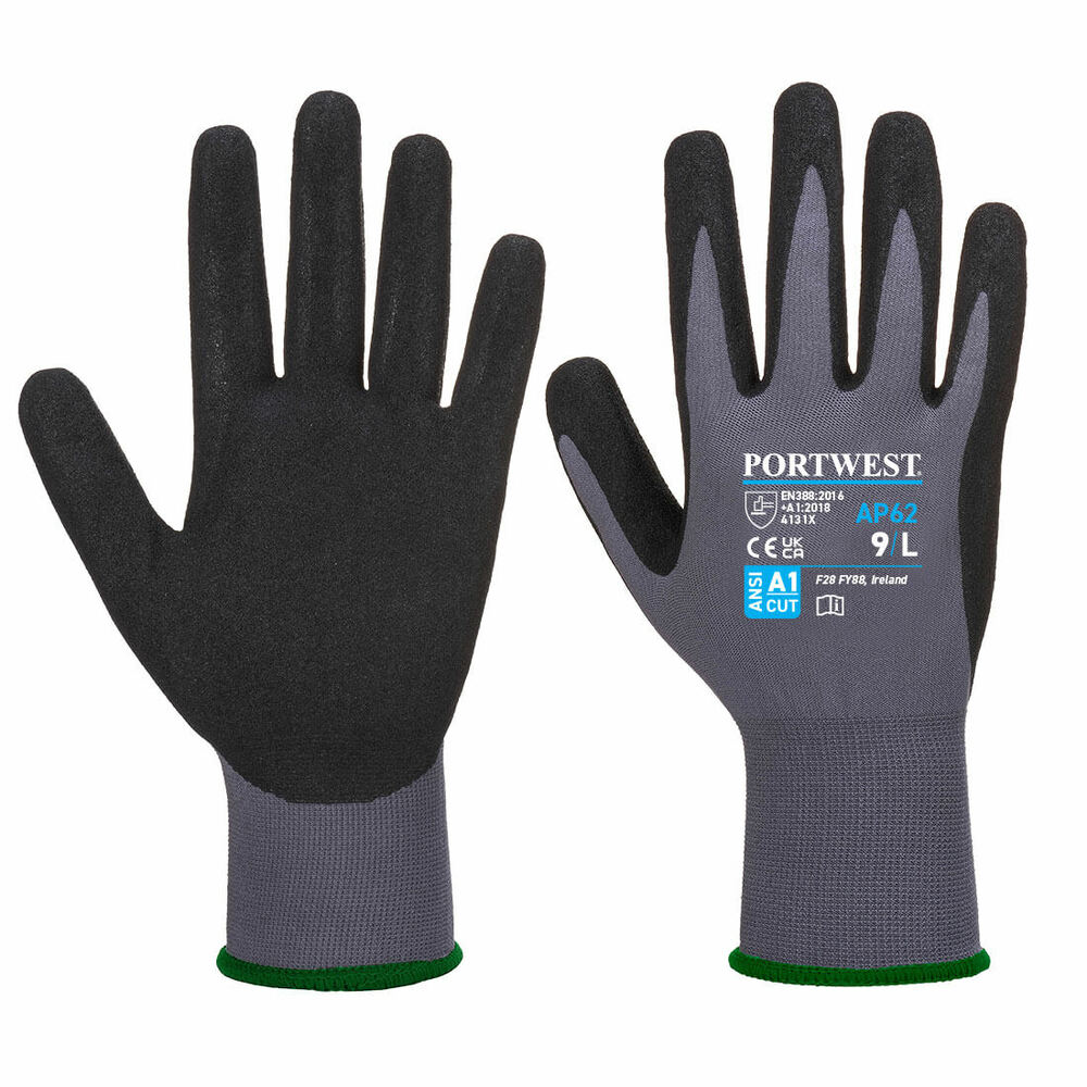 Rękawica Dermiflex Aqua, kolor szary/czarny, rozmiar XXL 1