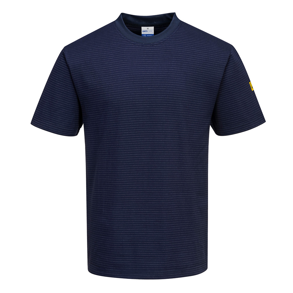 T-shirt antyelektrostatyczny ESD, kolor granatowy, rozmiar L 1