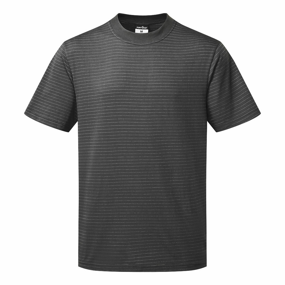 T-shirt antyelektrostatyczny ESD, kolor szary, rozmiar M 1