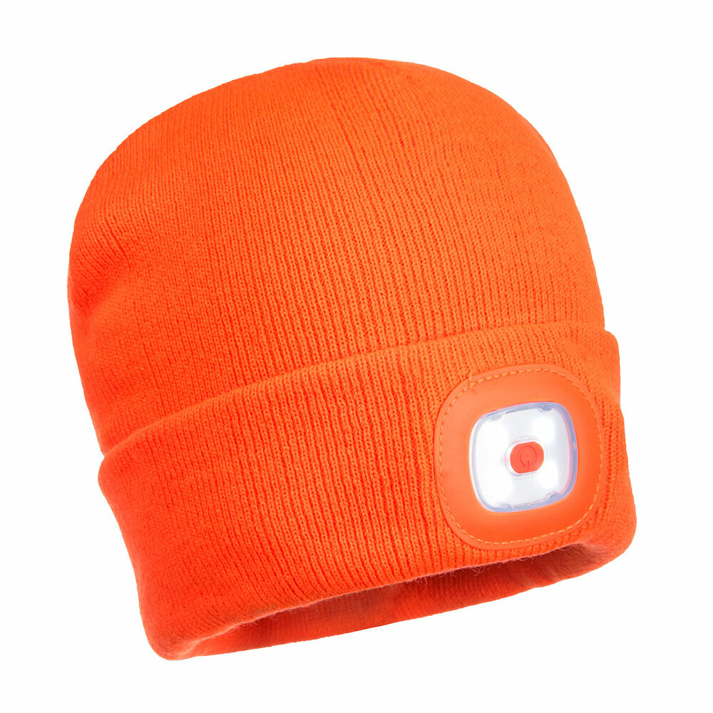 Czapka z dwoma lampkami LED, kolor pomarańczowy 1