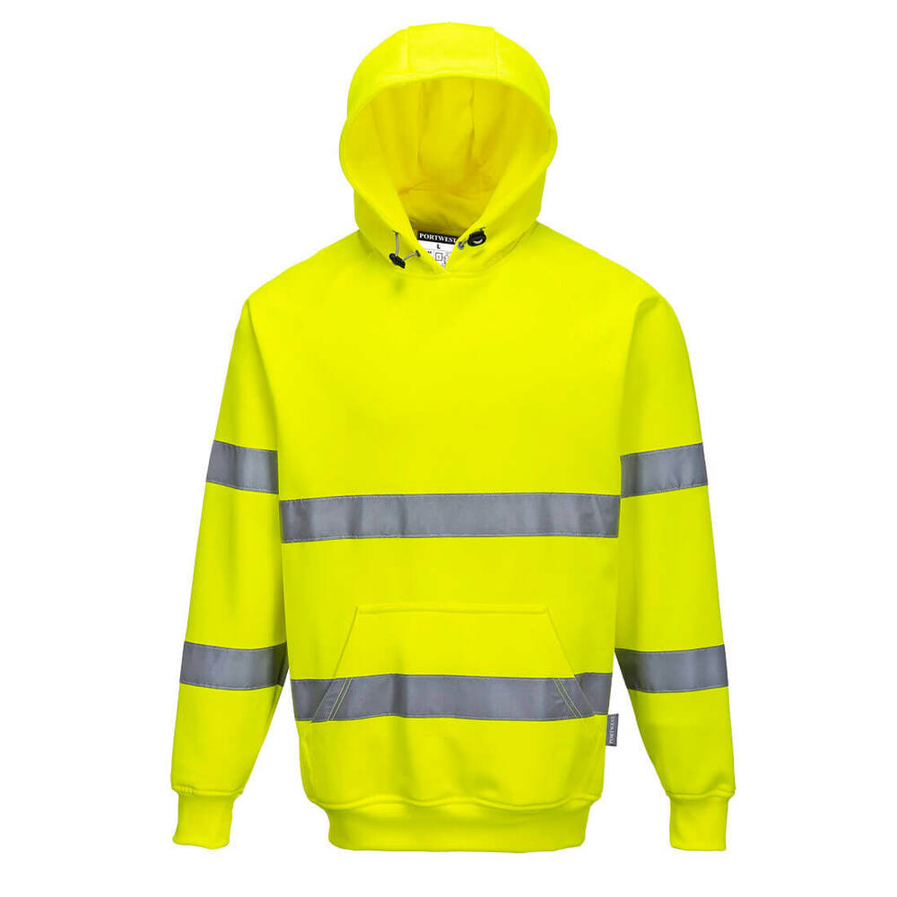 Bluza ostrzegawcza z kapturem, kolor żółty, rozmiar XL 1